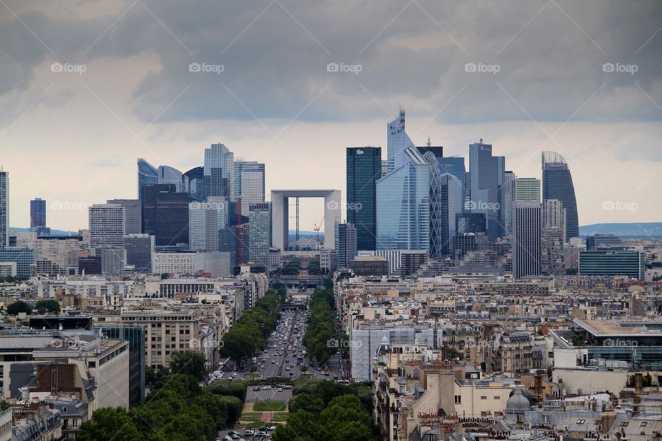 Paris busines center skyline
