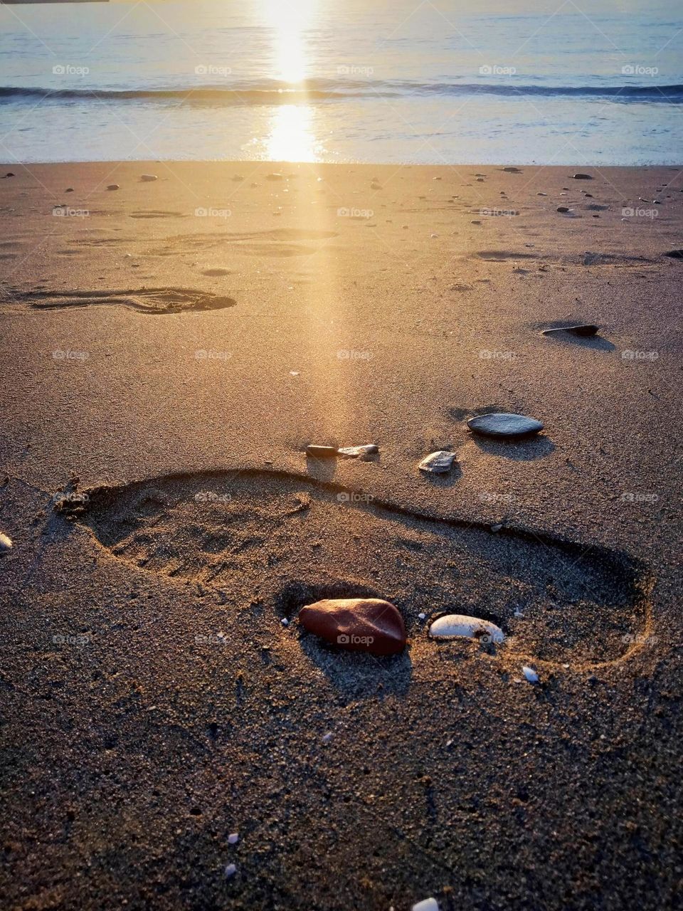 Footprint on the sand