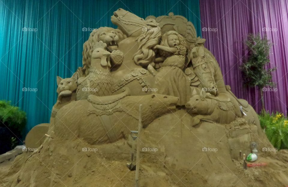 sand sculpture . art with sand