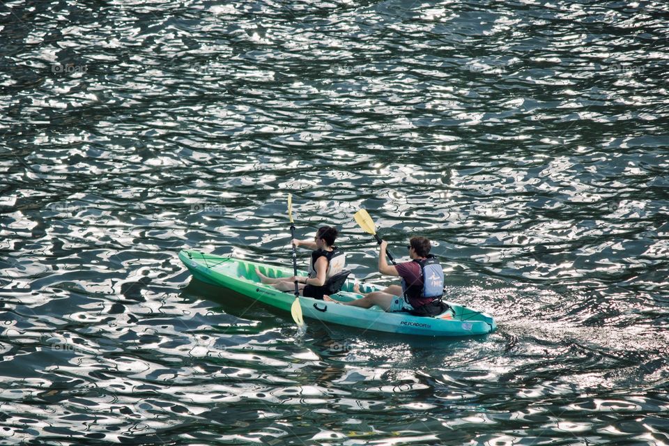 Canoe ride in the city