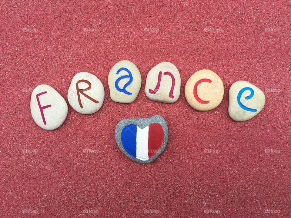 France, souvenir on stones 