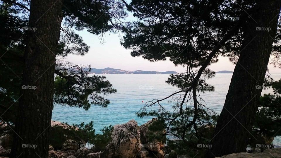 A view to Adriatic Sea in Mlini, Croatia