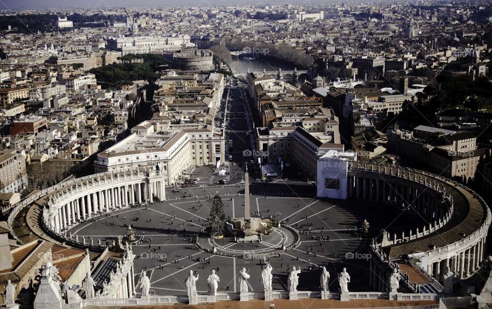 The Vatican seen from the top