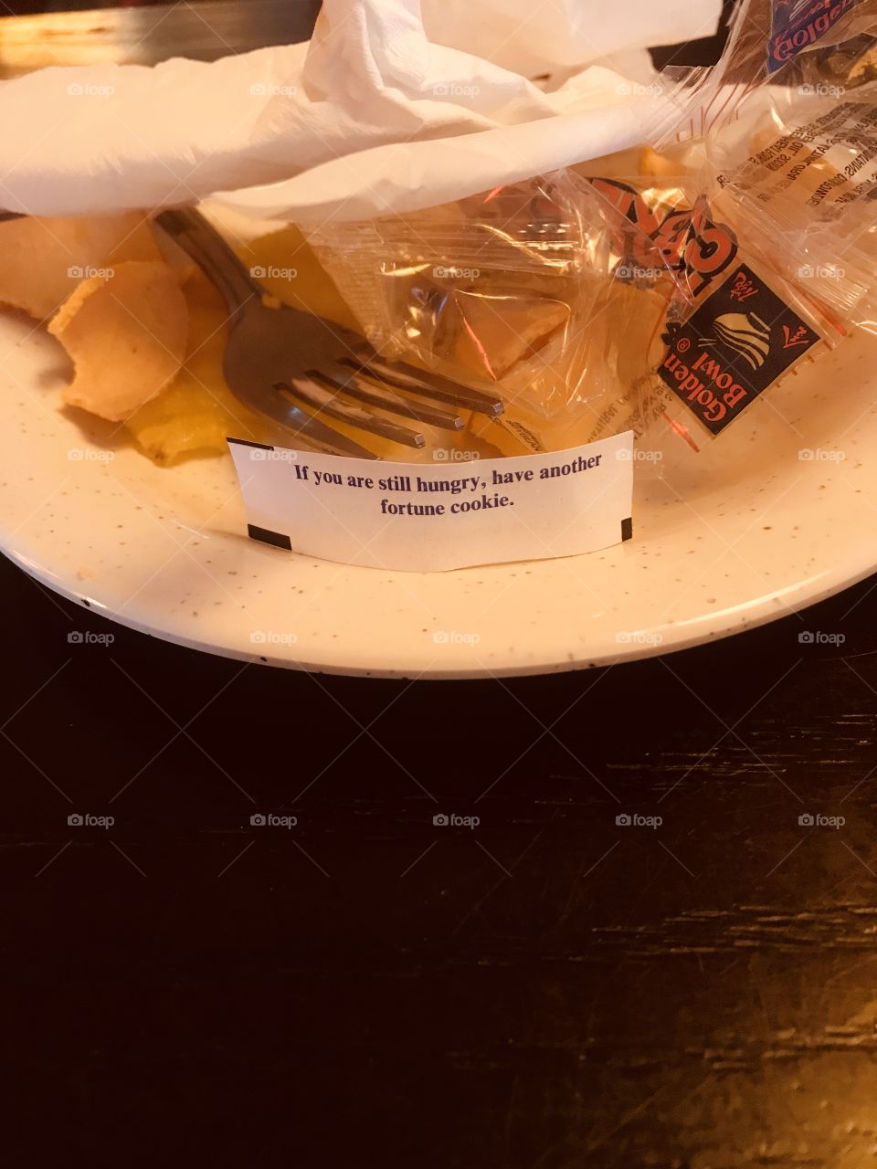 Fortune cookie.