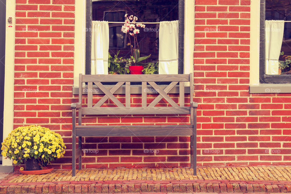 village window in Netherlands