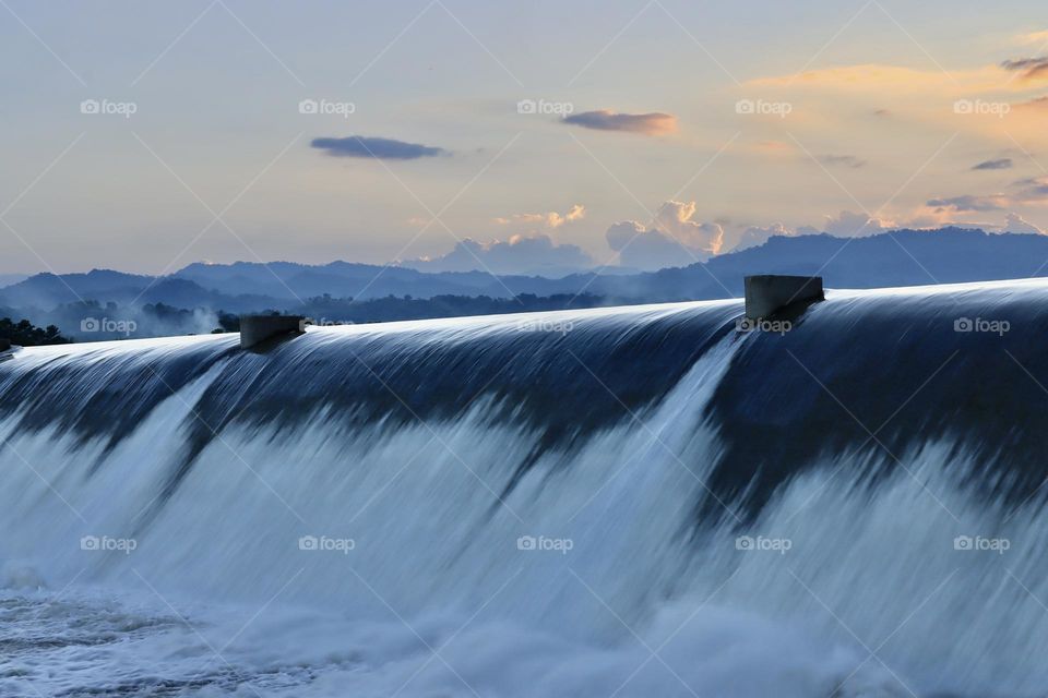 Chico River overflowing dam