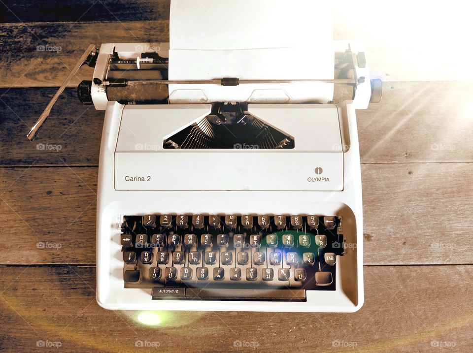 Old vintage typewriter