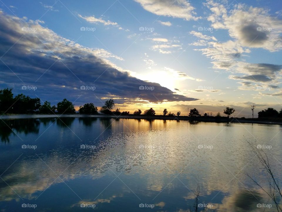 reflections at sunset