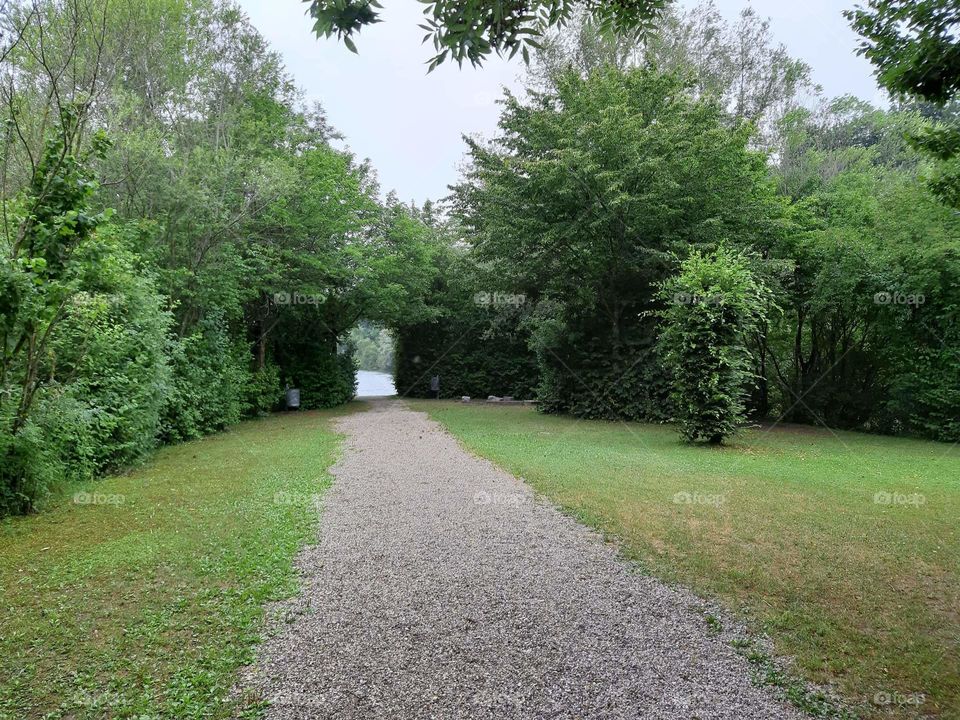 Wandering in the heart of the nature on the way to home