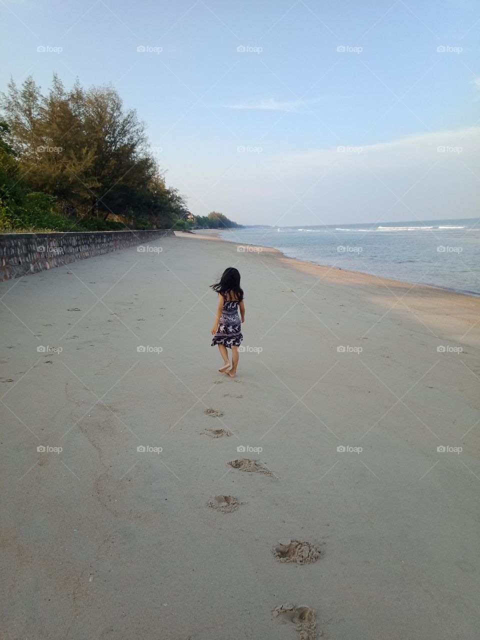 Walking on the beach