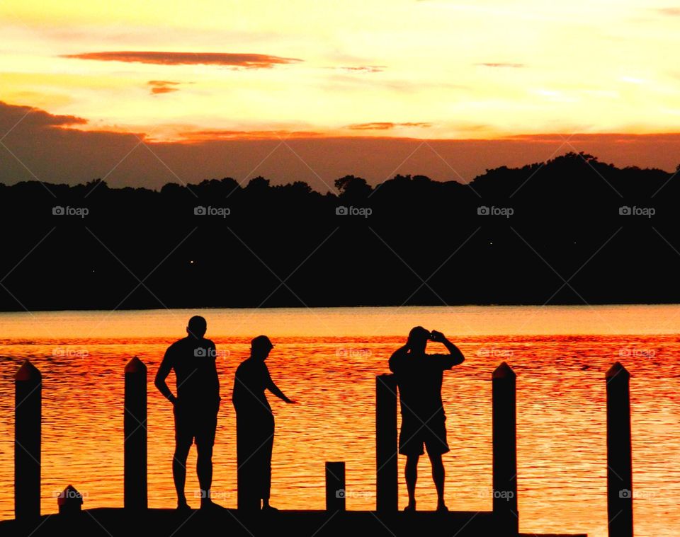 Silhouette of person during sunset