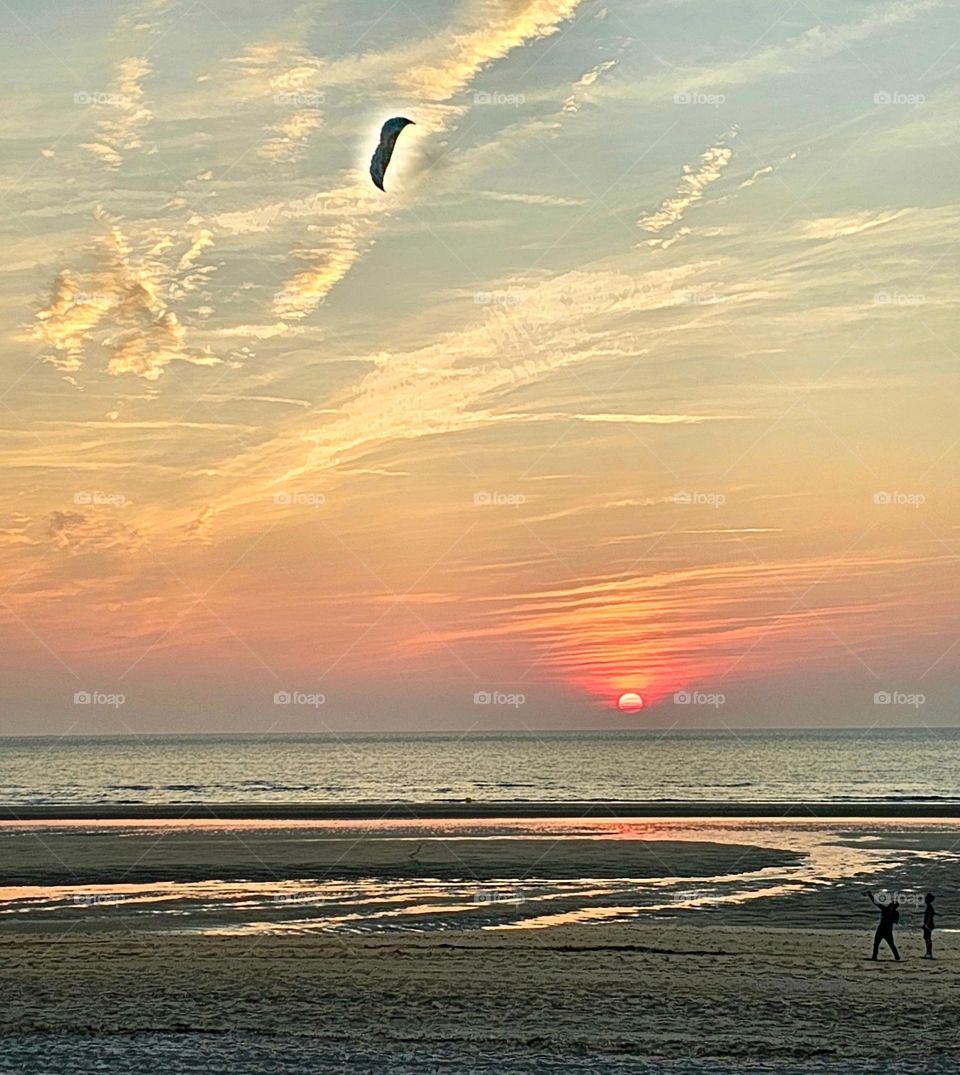 sunset in Deauville