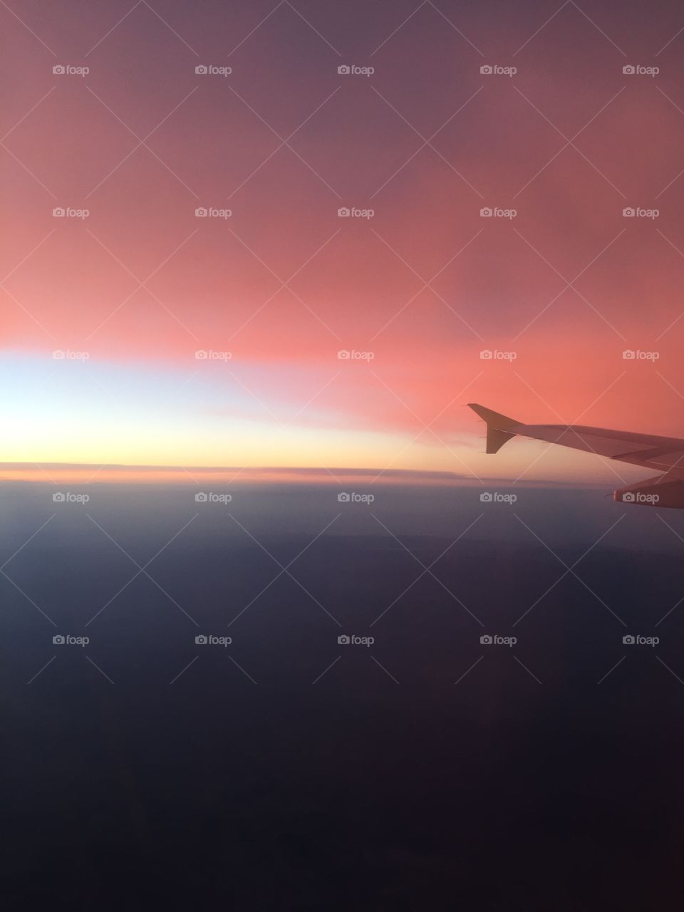 Sunset, No Person, Airplane, Sky, Travel