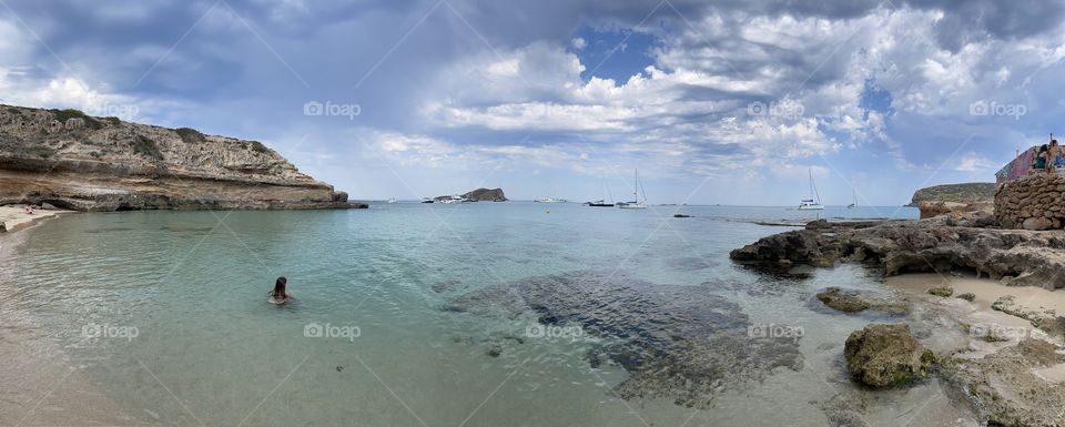 Enjoying a beach paradise