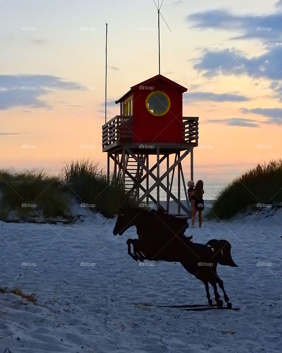 Sunset on the beach