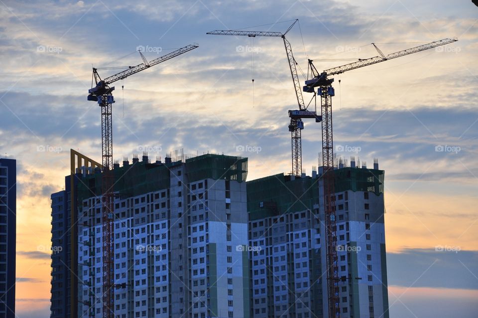 Crane, Sky, Architecture, Building, Expression