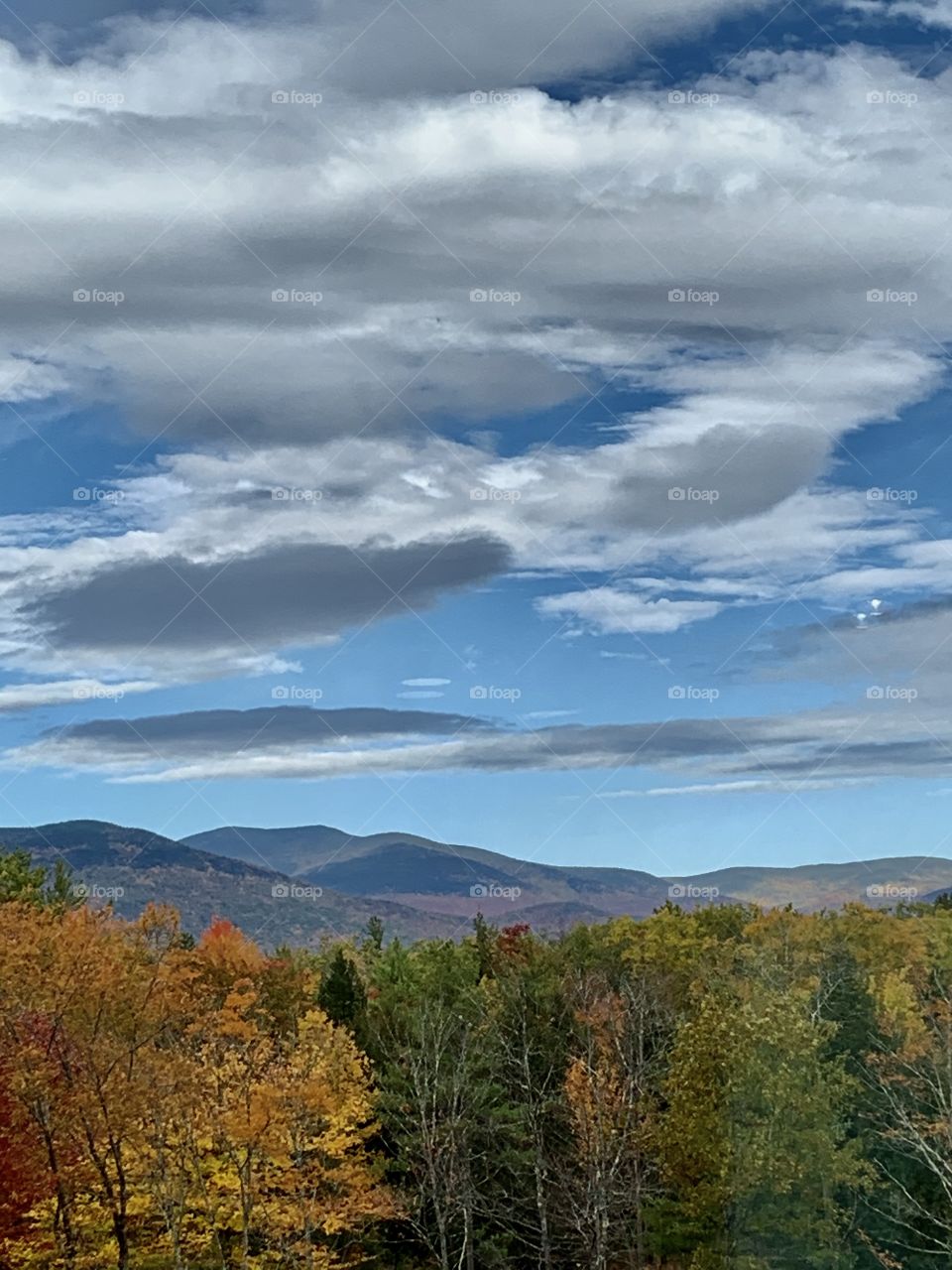White Mountains view, New Hampshire, USA