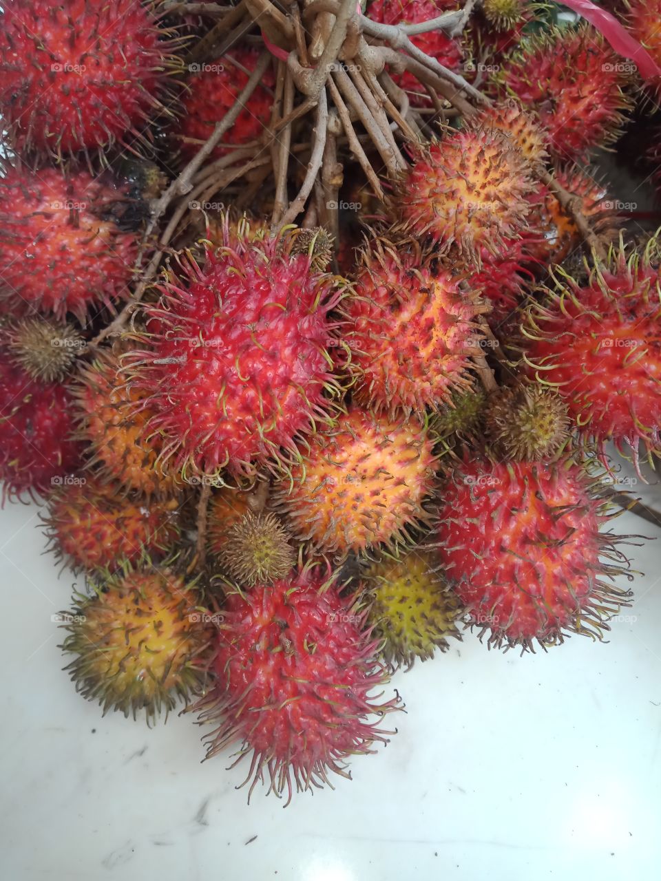 Indonesian rambutan fresh fruit