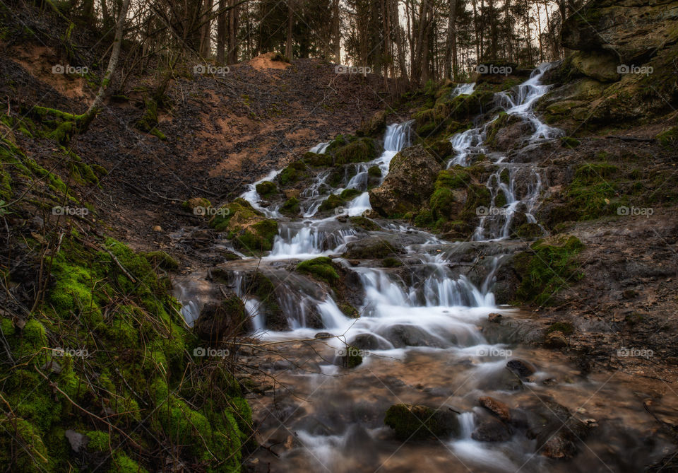 Waterfall. Long exposure. Stream.