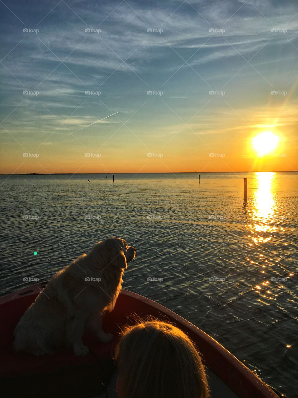 Sunset Lake Vänern, Sweden