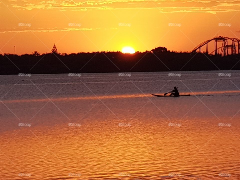 Canoeing at Sunrise