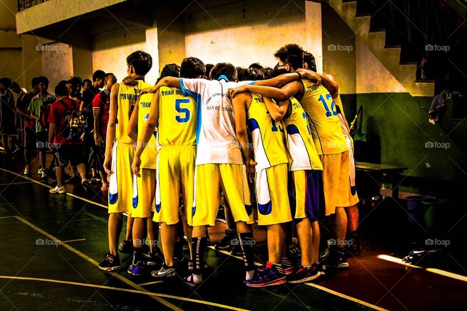 Teammates . A small basketball team in Vietnam. A small team, but we're all have the same passion. Basketball and playing together 