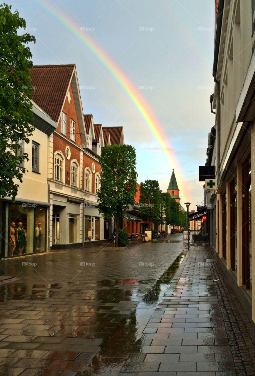 Rainbow in the street 