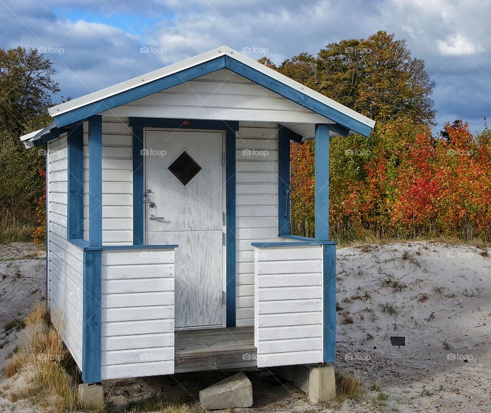 Beachhut  in Autumn