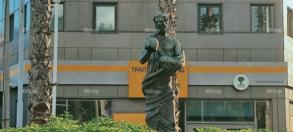 The statue of Aeschylus