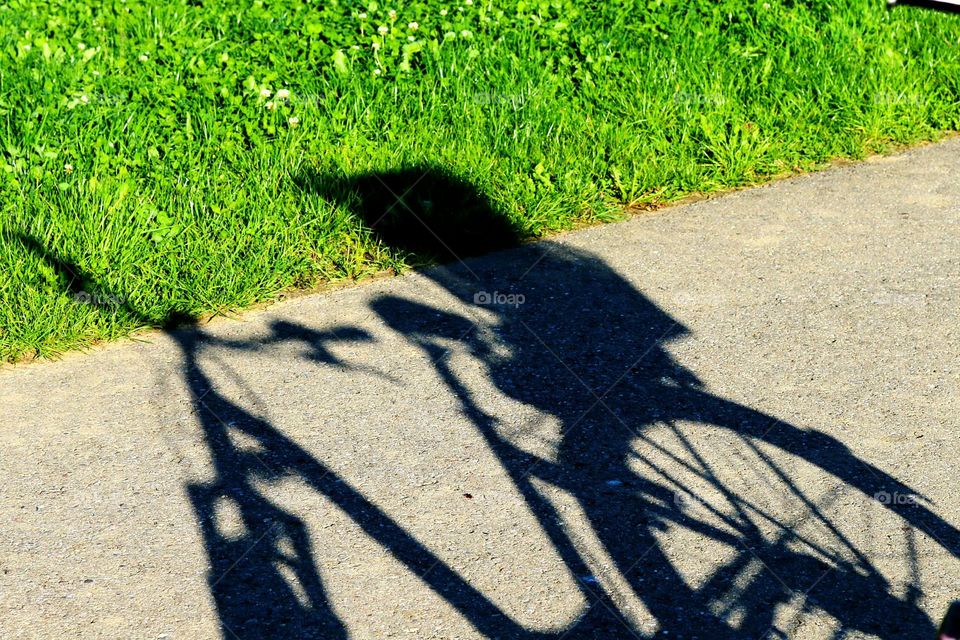 Schatten eines Fahrrads