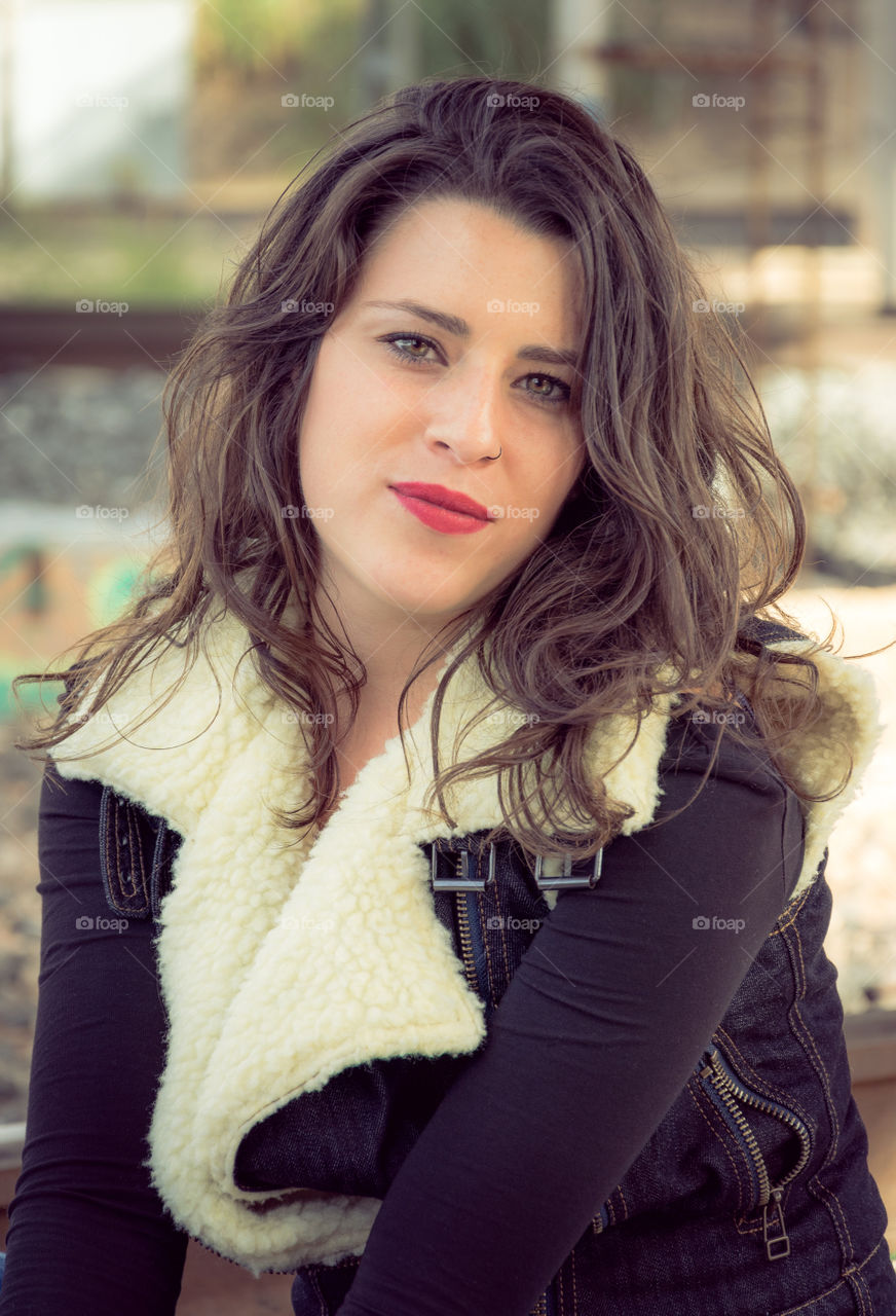 Close-up of a young woman