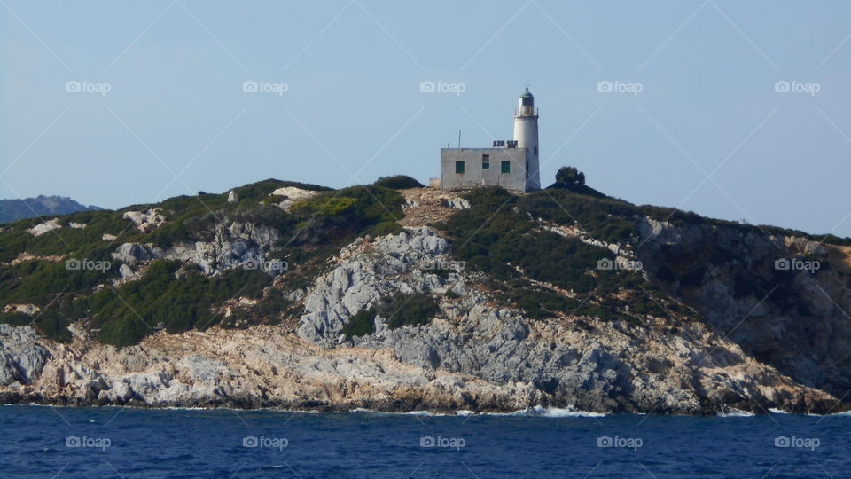 Greece Skiathos lighthouse. Greece, Skiathos lighthouse