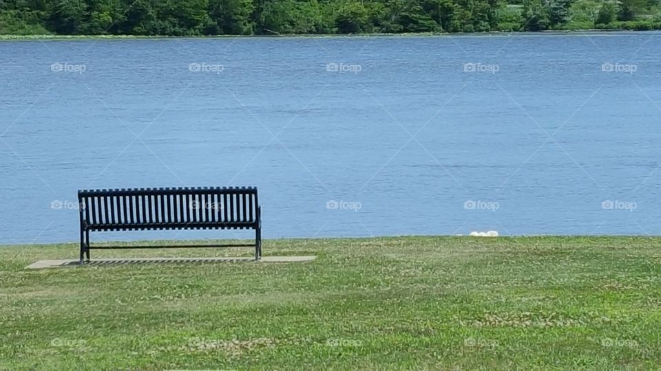 lonely park bench