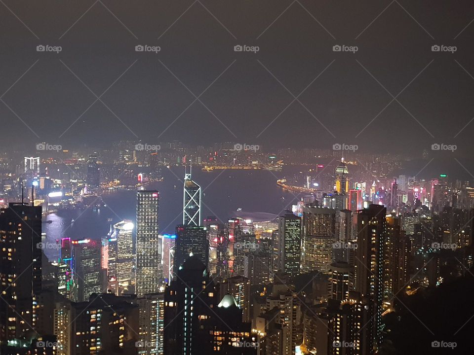 Hong kong night view