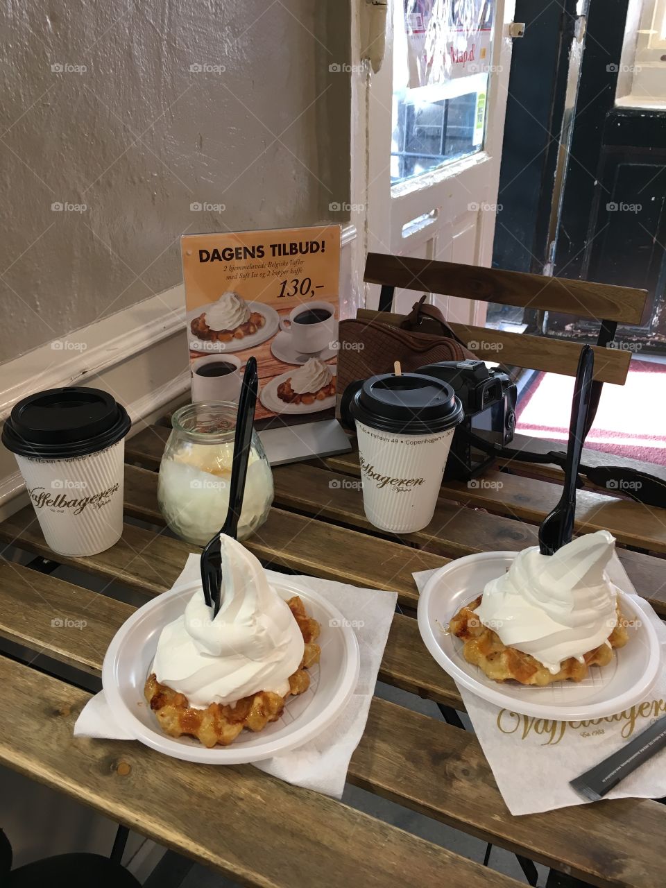 Waffle with ice cream Vanilla 