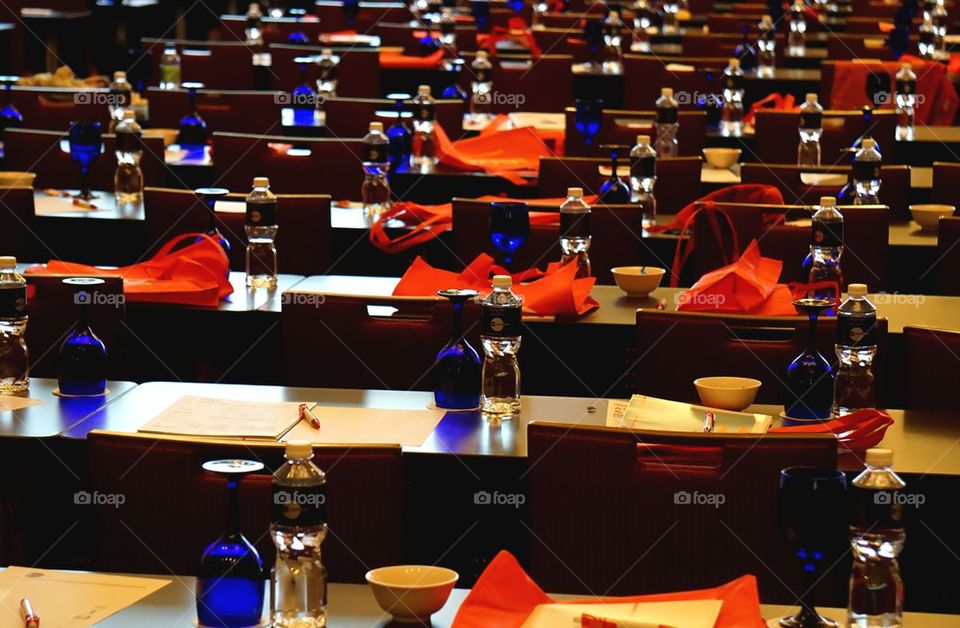 Training hall during tea break