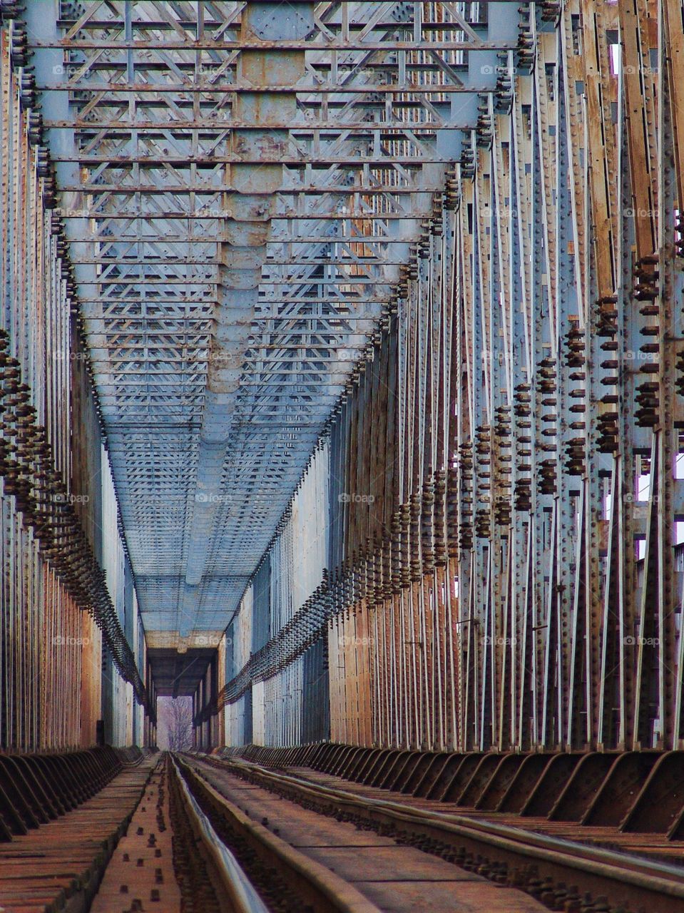 tunnel. old train bridge