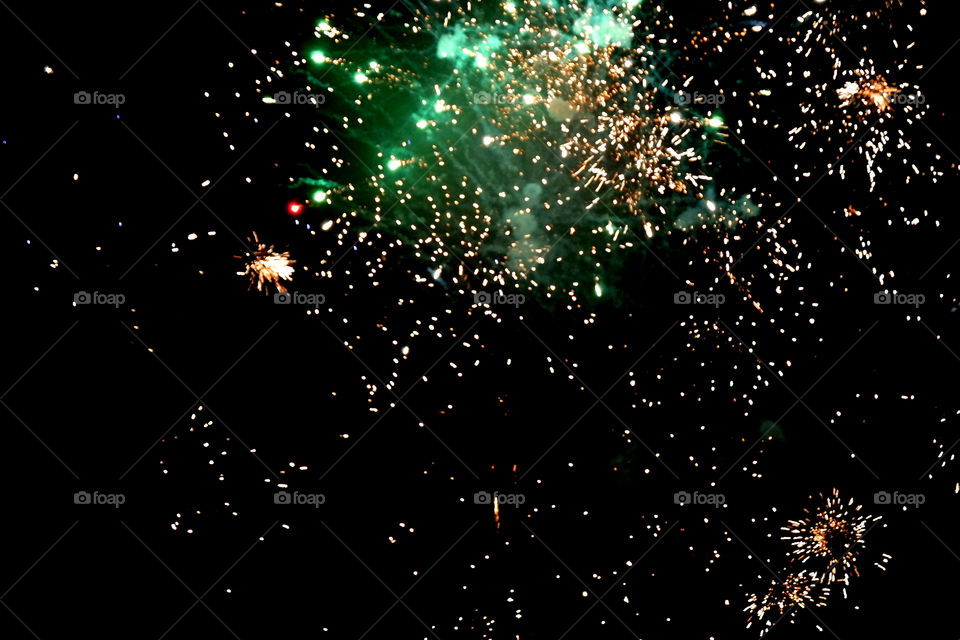Fireworks display at night!