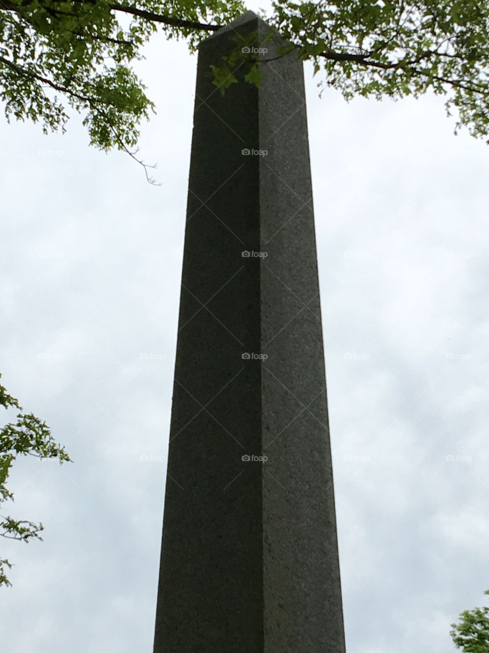 Obelisk Headstone, Looking Up At Top