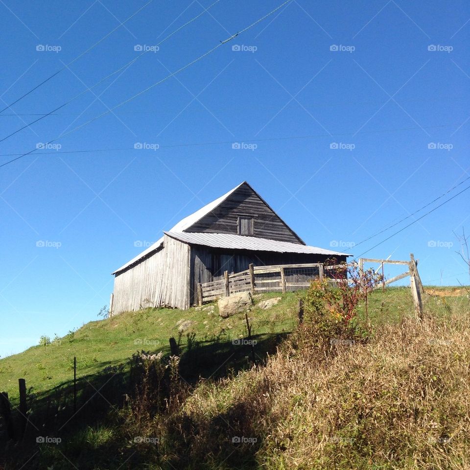 Barn   Atop a hill side