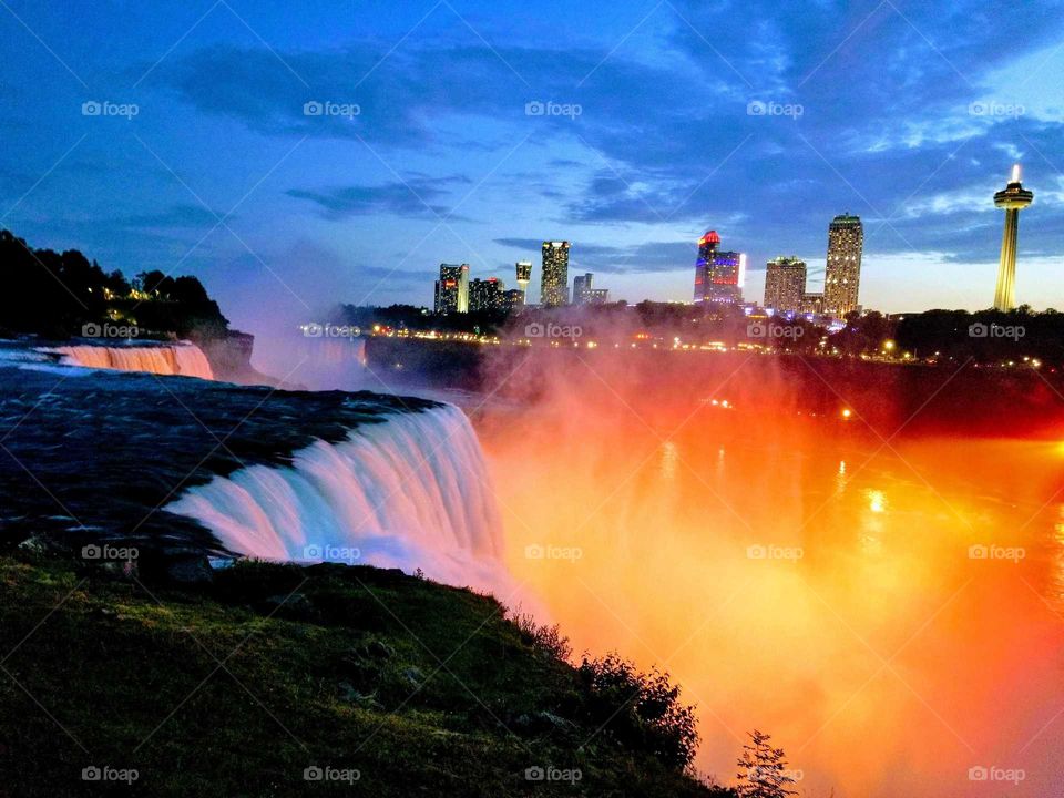Niagara Falls at Night