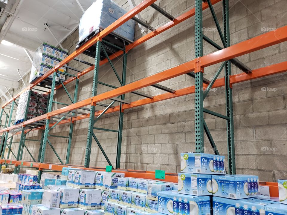 Empty shelves at Costco