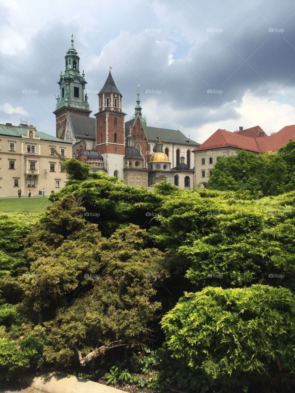 A gorgeous view of a cathedral in the grounds of Wawel Castle, Kraków.