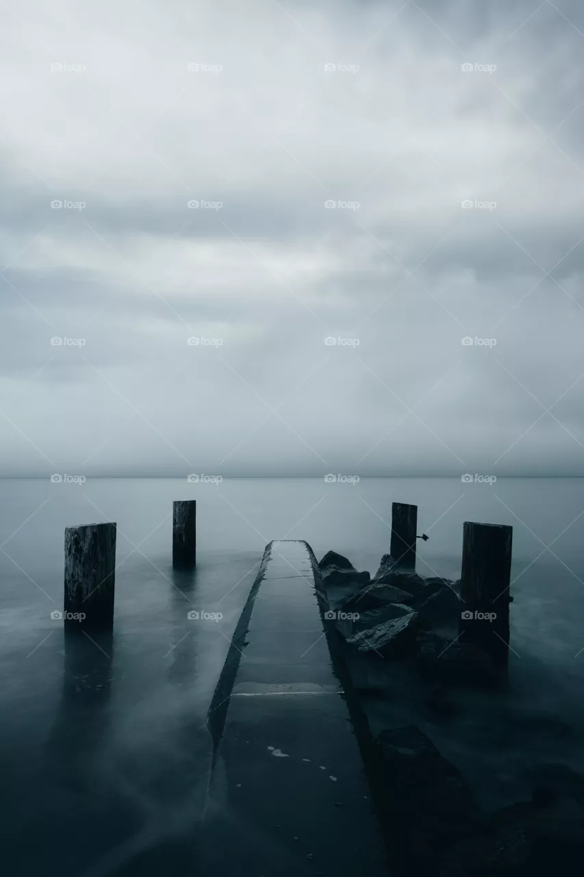 Cloudy sea background