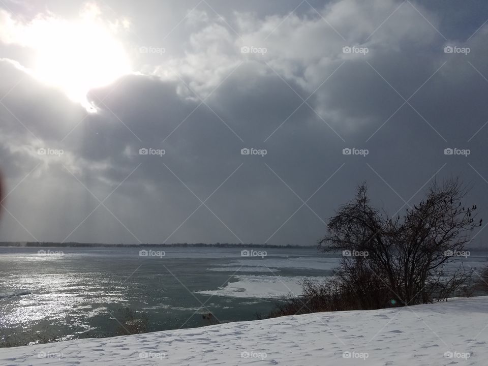 Sun Rays and River