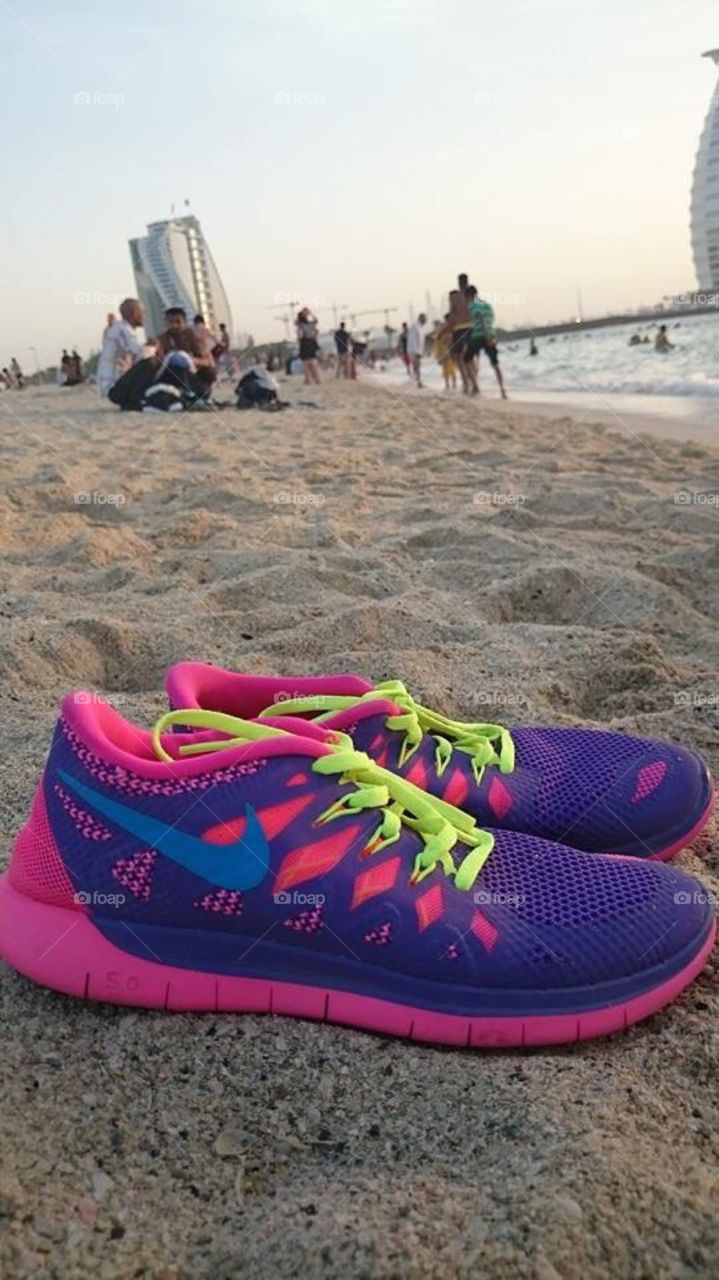 Hanging on the beach