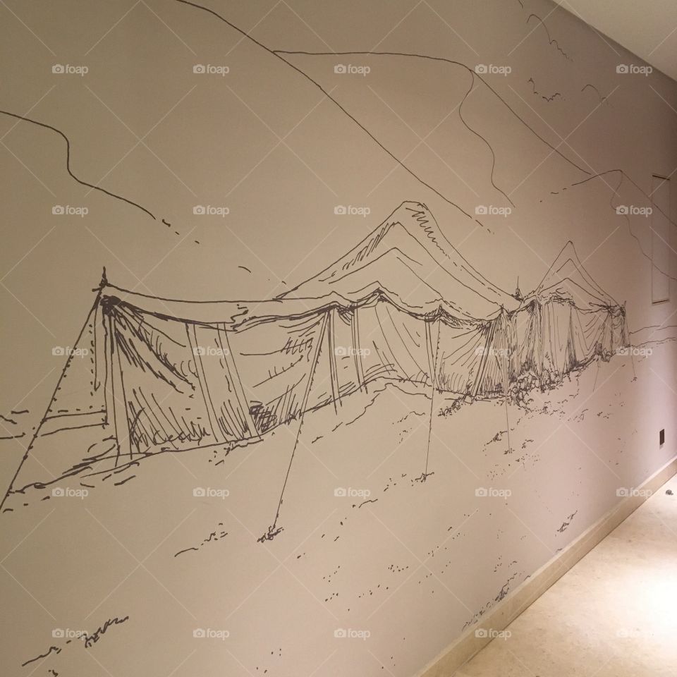 Drawings in a wall