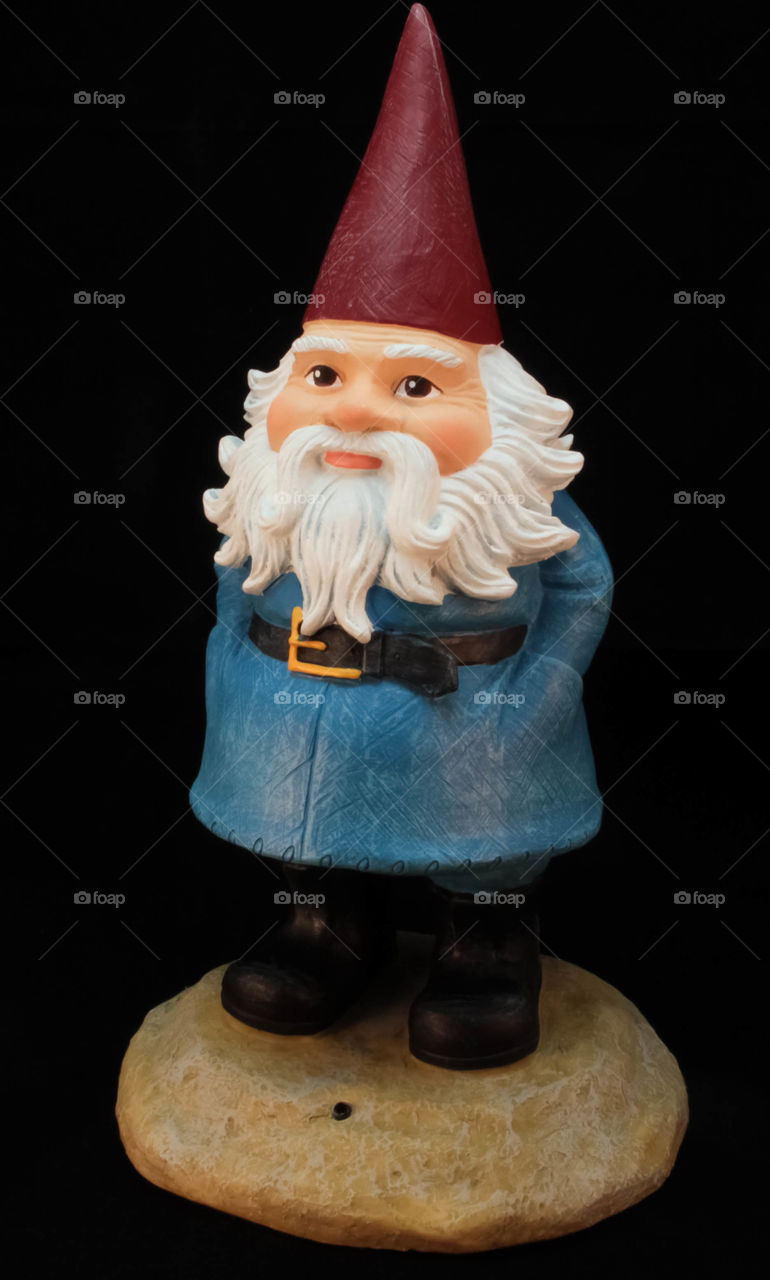 Gnome. Gnome on black background

