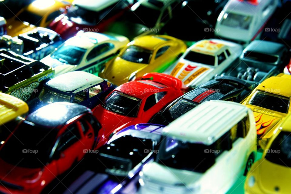 colorful miniature toy cars