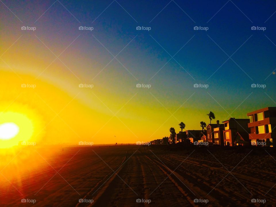 Sunset at beach